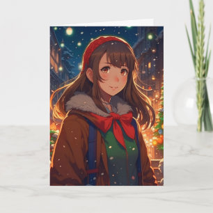 Ani-mazing Kerstmis   Winter Nacht Kaart