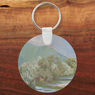Aniene River Adembenemend Art Nouveau Landschap Sleutelhanger