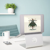 “Anima Oracle Warrior | Mystic Protector Fantasy Sticker (Laptop op bureau)