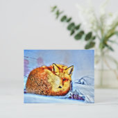 *~* Anima Red Fox AP18 Artistic Wildlife Uniek Briefkaart (Staand voorkant)