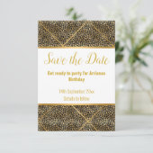 ANIMAAL LEOPARD GOLD RESPONS 2 RSVP KAARTJE (Staand voorkant)