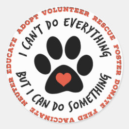 ANIMAAL RESCUE Cat Rescue, TNR - Ik kan iets doen Ronde Sticker