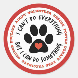 ANIMAAL RESCUE Cat Rescue, TNR - Ik kan iets doen Ronde Sticker