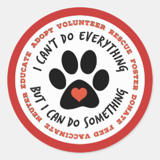 ANIMAAL RESCUE Cat Rescue, TNR - Ik kan iets doen Ronde Sticker