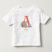 Animal ABC A is voor aardvark T-shirt (Voorkant)