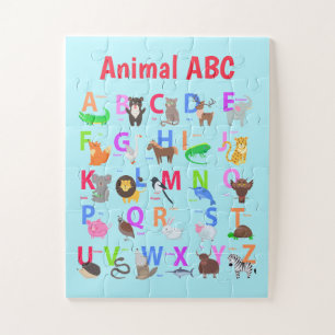 Animal ABC Design Jigzaag Puzzle Legpuzzel
