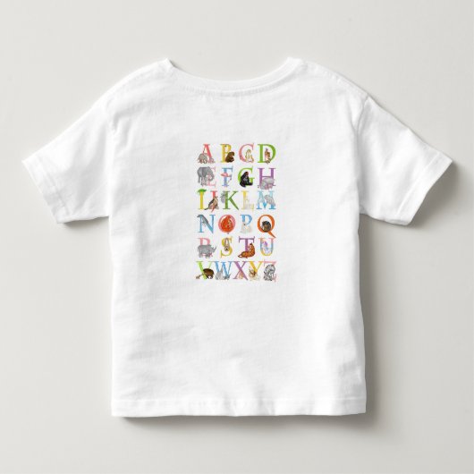 Animal ABC G is voor gorilla T-shirt (Achterkant)