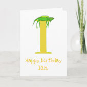 Animal ABC I is for iguana birthday card Kaart (Voorkant)