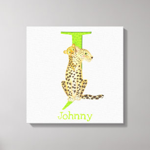 Animal ABC J is bestemd voor jaguar canvas print