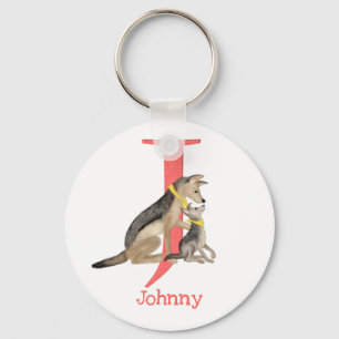 Animal ABC J is voor jackal key ring Sleutelhanger