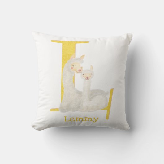 Animal ABC L is for llama cushion Kussen (Voorkant)