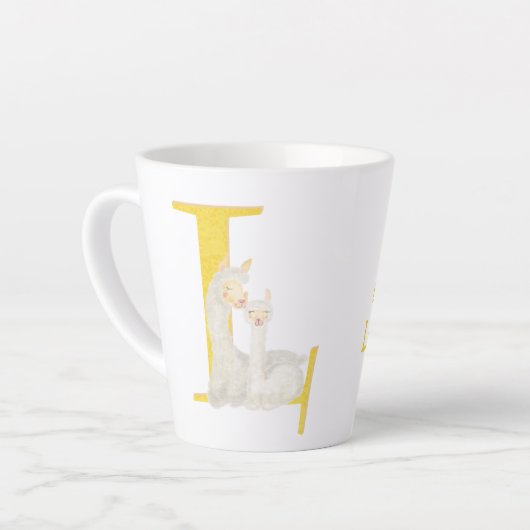 Animal ABC L is for llama latte mug Latte Mok (Linkerhoek)