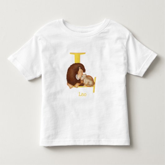 Animal ABC L is voor leeuw T-shirt (Voorkant)