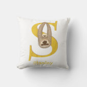 Animal ABC S is for sloth cushion Kussen (Voorkant)