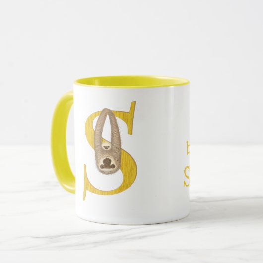 Animal ABC S is for sloth mug Mok (Voorkant links)