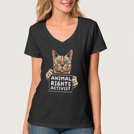 Animal Activist Rescue Animals Conservation Rights T-shirt (Voorkant)