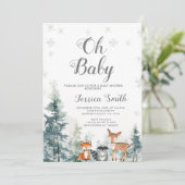 Animal Adventure Genderneutraal Baby shower Kaart (Staand voorkant)