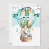 Animal Adventure Wishes voor Baby shower Game Kaart (Achterkant)