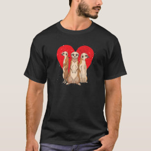 Animal Africa Safari Heart Meerkat Zoo T-shirt