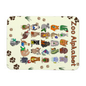 Animal Alphabet Art voor kinderen | Schattigee edu Magneet (Horizontaal)