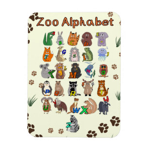 Animal Alphabet Art voor kinderen   Schattigee edu Magneet