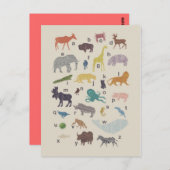 Animal Alphabet Briefkaart (Voorkant / Achterkant)