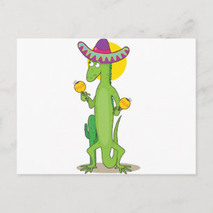 Animal Alphabet Iguana Briefkaart