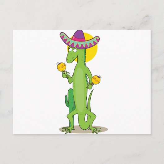Animal Alphabet Iguana Briefkaart (Voorkant)
