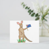Animal Alphabet Kangaroo Briefkaart (Staand voorkant)