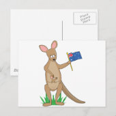 Animal Alphabet Kangaroo Briefkaart (Voorkant / Achterkant)