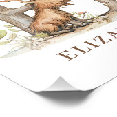 Animal Alphabet Letter E Kids Name Nursery Poster (Hoek)