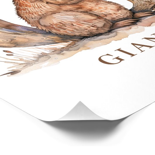 Animal Alphabet Letter G Kids Name Nursery Poster (Hoek)