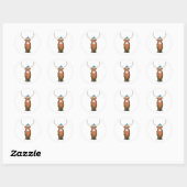 Animal Alphabet Yak Ronde Sticker (Vel)