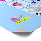 Animal Alphabets on blue Poster (Hoek)