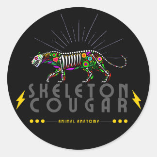 Animal anatomy animal skeleton ronde sticker