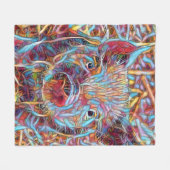 Animal ArtStudio — funky piglet Fleece Deken (Voorkant (Horizontaal))