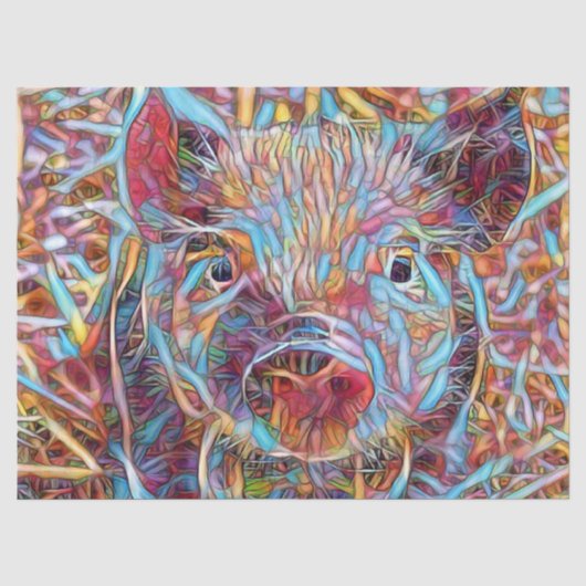 Animal ArtStudio — funky piglet Tissuepapier (Voorkant)