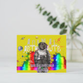 Animal Astronauts Dog Spaceman Briefkaart (Staand voorkant)