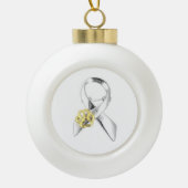 Animal awareness Hanging a Christmas tree  Keramische Bal Ornament (Voorkant)