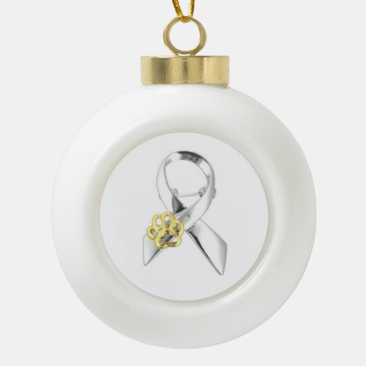 Animal awareness Hanging a Christmas tree Keramische Bal Ornament (Voorkant)