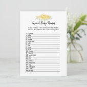 Animal Baby Namen Teddy Bear Kaart (Staand voorkant)