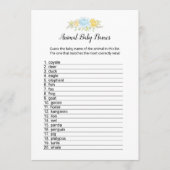 Animal Baby Names Boy Teddy Bear Kaart (Voorkant)