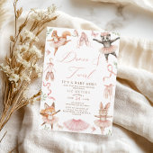 Animal Ballerinas Girl Baby shower Kaart