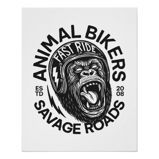 Animal Bikers Perfect Poster (Voorkant)