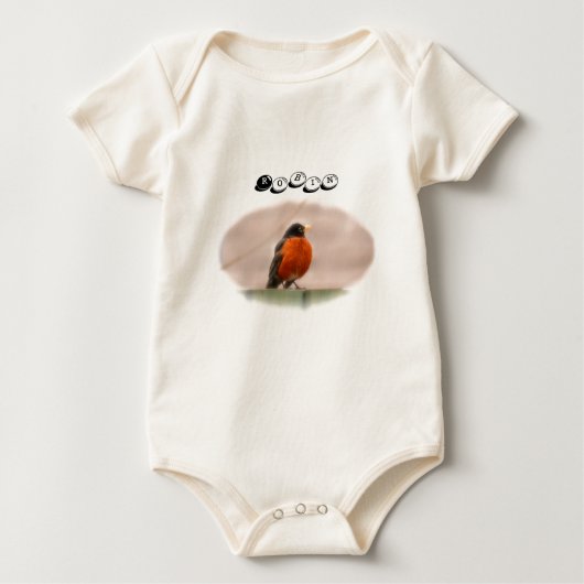 Animal Bird American Robin Romper (Voorkant)