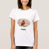 Animal Bird American Robin T-shirt (Voorkant)