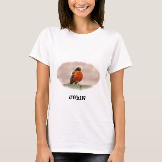 Animal Bird American Robin T-shirt (Voorkant)