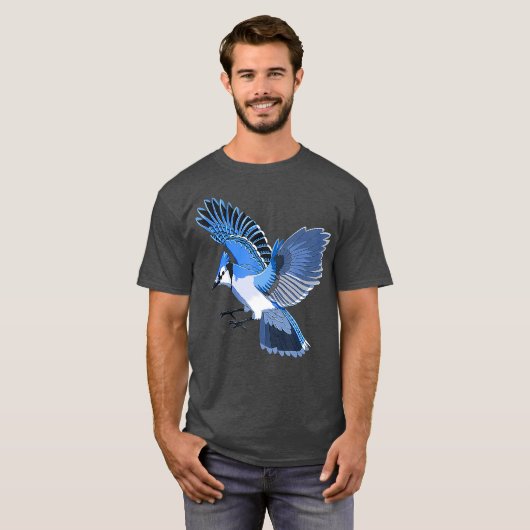 Animal Bird Blue Jay T-shirt (Voorkant volledig)