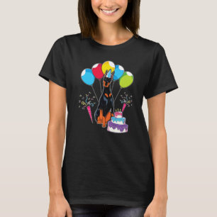 Animal Birthday Party Pet Dog Eigenaar Doberman T-shirt