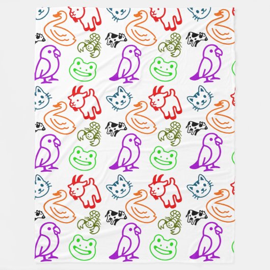 Animal Blanket Fleece Deken (Voorkant)